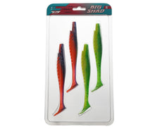 Загрузить изображение в средство просмотра галереи, Силикон виброхвост Flagman Big Shad 6" (15 cm) mix color