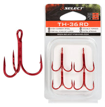 Încărca imaginea în galeria, Тройные крючки SELECT Fishing TH-36 RED - Flagmanshop