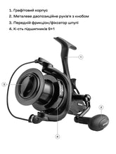 Încărca imaginea în galeria, Mulinetă pentru crap BRAIN Evidence 9+1BB