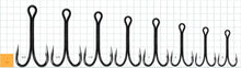 Загрузить изображение в средство просмотра галереи, Двойные крючки Gurza Double Hook Long Shank BN