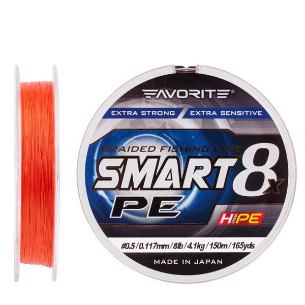 Шнур FAVORITE Smart PE 8x 150м (Оранжевый)