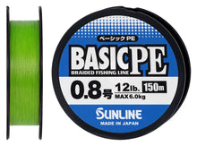 Încărca imaginea în galeria, Fir textil SUNLINE Basic PE X4 150m (Verde Fluo)
