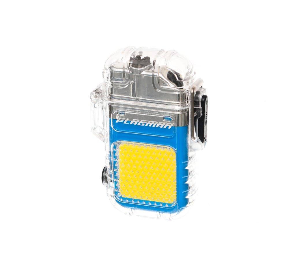 Lanternă cu baterie + brichetă electronică Flagman 