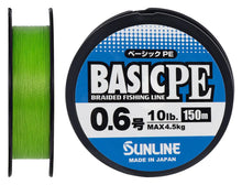 Încărca imaginea în galeria, Fir textil SUNLINE Basic PE X4 150m (Verde Fluo)
