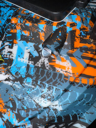 Camo orange/blue