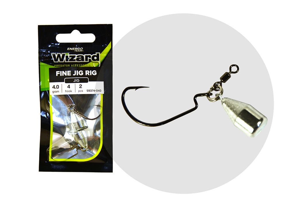 Sinker WIZARD Fine Jig Rig cu cârlig offset
