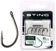 Încărca imaginea în galeria, Кaрповые крючки BRAIN Sting Straight Shank - Flagmanshop
