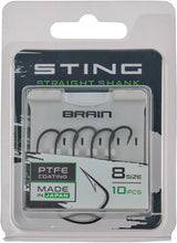 Încărca imaginea în galeria, Кaрповые крючки BRAIN Sting Straight Shank - Flagmanshop
