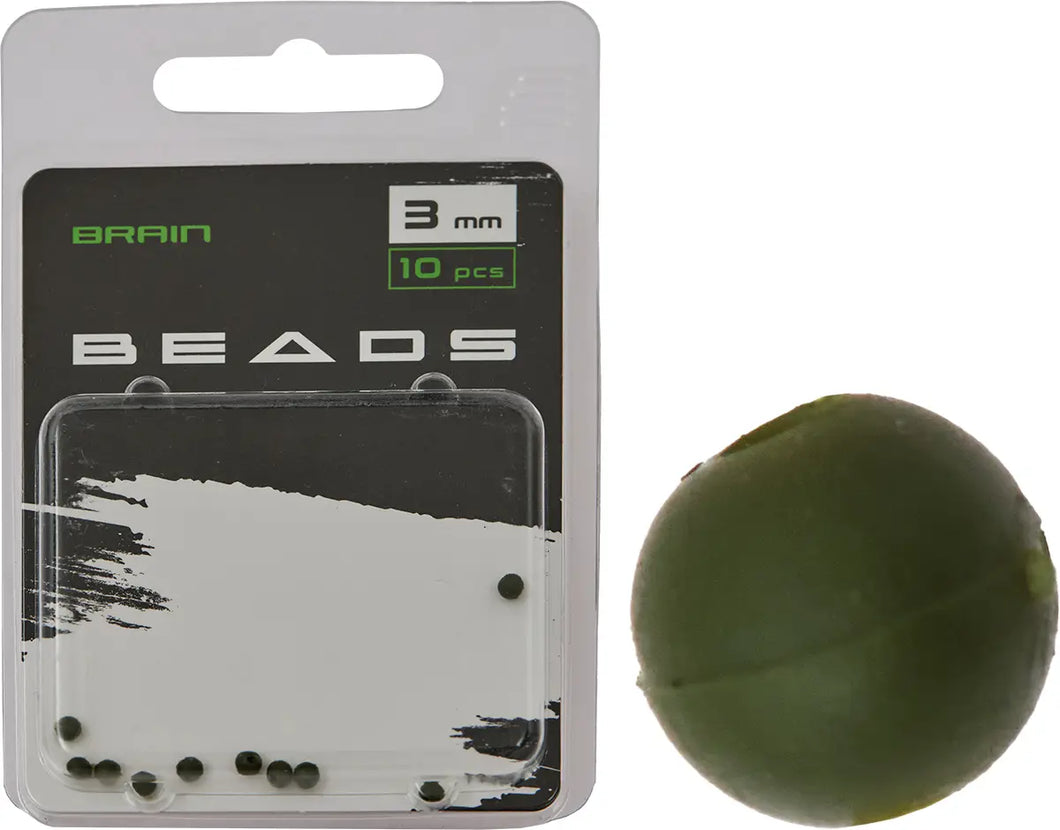 Mărgele Brain Beads verzi (10 buc)