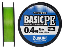 Încărca imaginea în galeria, Fir textil SUNLINE Basic PE X4 150m (Verde Fluo)
