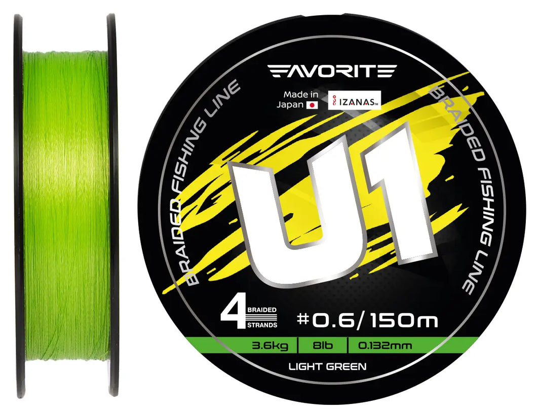 Fir textil FAVORITE U1 PE 4x 150m (verde deschis)