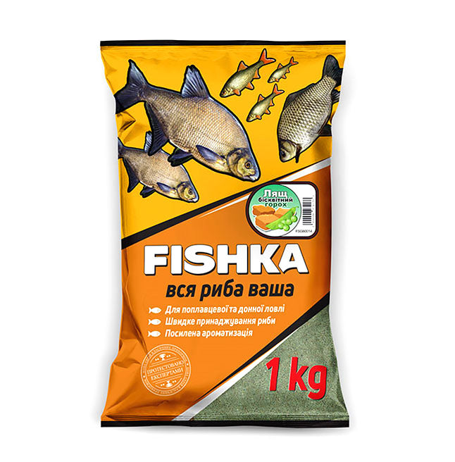 Прикормка FISHKA Лещ - Горох & Бисквит