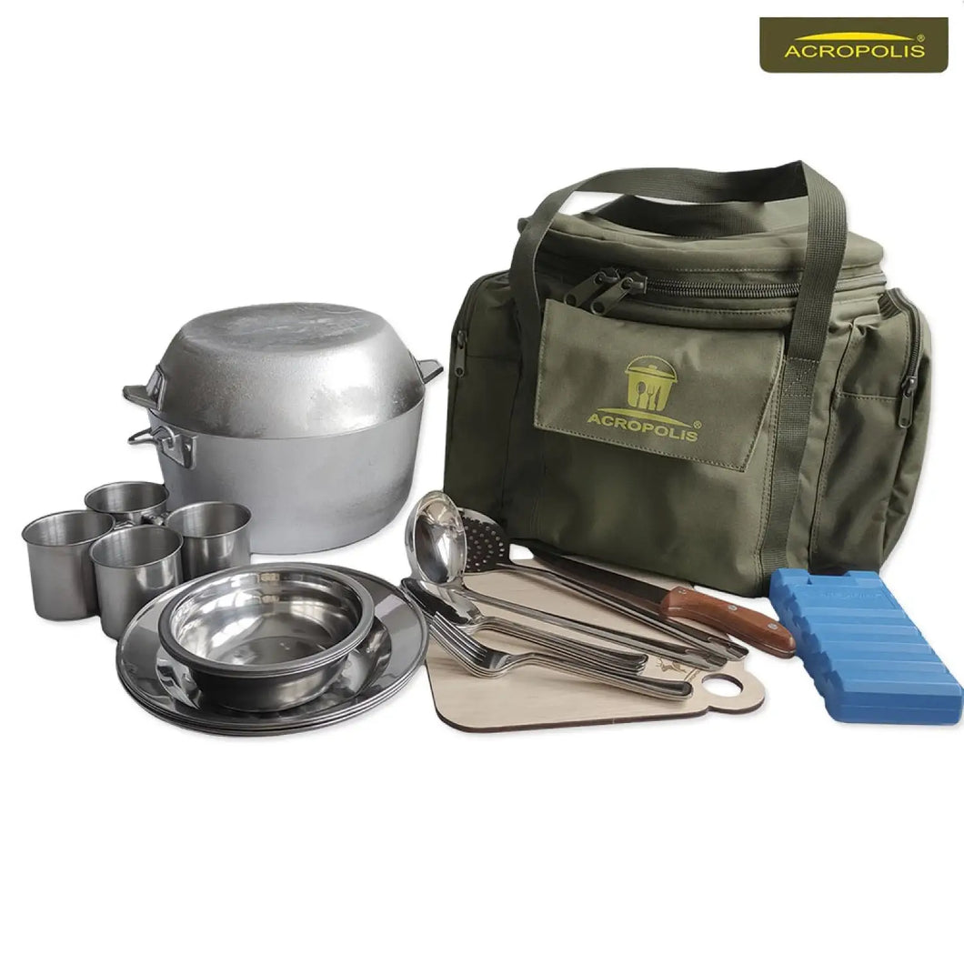 Set de tacâmuri de picnic Acropolis SDP-4 (geantă termică) pentru 4 per.