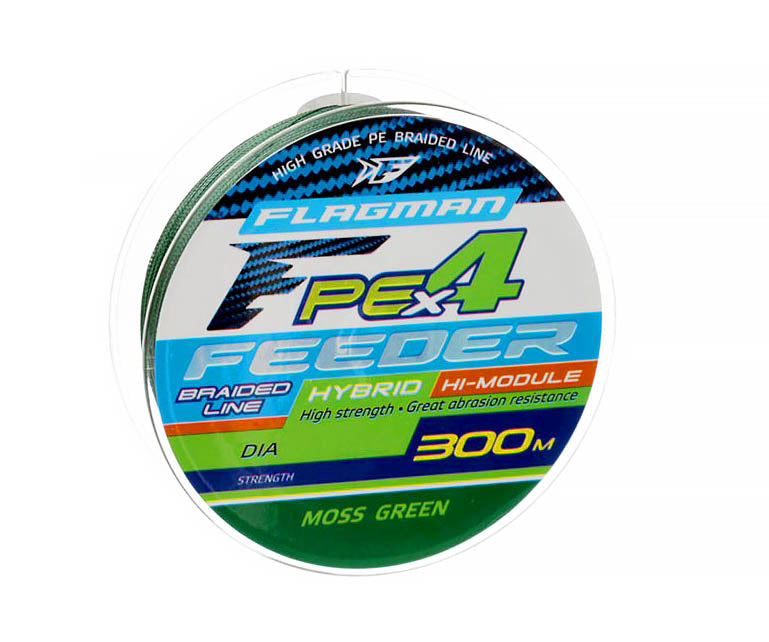 Fir pescuit FLAGMAN PE Hybrid X4 Feeder 300m (Verde)